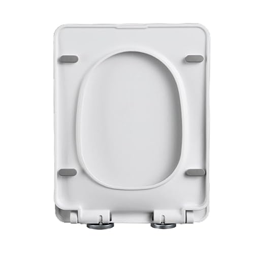 Toilettendeckel Eckig,35.5 * 45CM WC Sitz mit Absenkautomatik - antibakterieller Toilettensitz mit Quick-Release Funktion - Toilettendeckel Quadratischer - Toilettendeckel mit Absenkautomatik von Giural