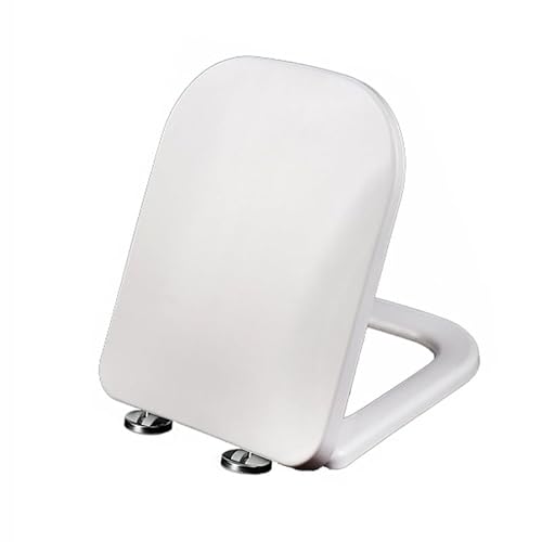 Toilettendeckel Eckig,36 * 44CM WC Sitz mit Absenkautomatik - antibakterieller Toilettensitz mit Quick-Release Funktion - Toilettendeckel Quadratischer - Toilettendeckel mit Absenkautomatik von Giural