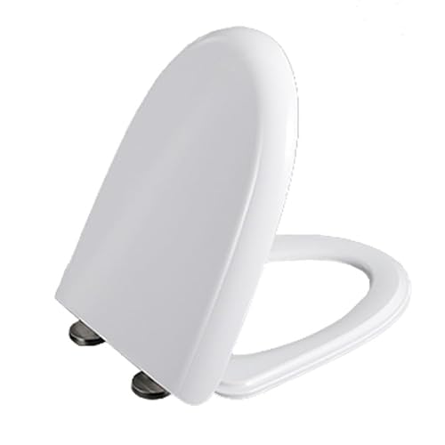 Toilettendeckel mit Absenkautomatik, 37 * 47CM WC-Sitz D-Form, Klodeckel Weiß glänzend Abnehmbarer, Klobrille bruchsicherer Toilettensitz aus PP - Klodeckel D-Form Toilettendeckel mit Absenkautomatik, 37 * 47CM WC-Sitz D-Form, Klodeckel Weiß glänzend Abnehmbarer, Klobrille bruchsicherer Toilettensitz aus PP - Klodeckel D-Form von Giural