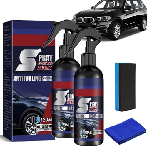 Multi-Functional Coating Renewal Agent, High Protection Quick Car Coating Spray, Coating Agent Spray for Vehicles, Nano Car Scratch Repair Spray, Plastic Parts Refurbish Agent (2 Pcs) von Giurui