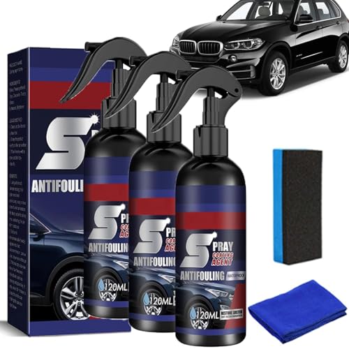 Multi-Functional Coating Renewal Agent, High Protection Quick Car Coating Spray, Coating Agent Spray for Vehicles, Nano Car Scratch Repair Spray, Plastic Parts Refurbish Agent (3 Pcs) von Giurui