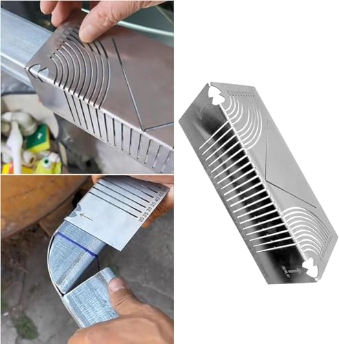 Precisionflex Angle & Arc Marking Tool, Adjustable Linear Arc Dual-Purpose Scriber, Square Steel Pipe Bend Steel Pipe Bend Marking Tool, Multi-Functional Square Tube Bending Tool (Small-23cm) von Giurui