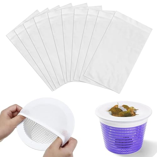 10 Stück Pool Skimmer Socken Filtersocken Sieb Netz Filterstrumpf Poolsocken Socks Skimmernetze Zur Feinfilterung Filter Zubehör Skimmersocke Socke Skimmer Filter Netz für Entfernt Schlacken von Giutsaull