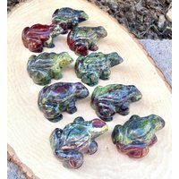 Drachenblut Jasper Frosch, Wahl, 2, 5 ", Naturstein, Kristalledelstein Schnitzerei, Spirituelle Geschenke, Geisttier Drachenblut Jasper Frosch, Wahl, 2, 5 ", Naturstein, Kristalledelstein Schnitzerei, Spirituelle Geschenke, Geisttier von GivingEarthMinerals