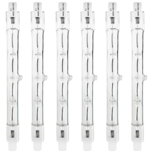 Givurao R7S Halogen Leuchtmittel 118mm 200W, 6er Pack Halogenstab R7S 230V Dimmbar 2700K Warmweiß Halogenstablampe für Arbeitsleuchten Sicherheitsleuchten Landschaftsleuchten Stehleuchten Givurao R7S Halogen Leuchtmittel 118mm 200W, 6er Pack Halogenstab R7S 230V Dimmbar 2700K Warmweiß Halogenstablampe für Arbeitsleuchten Sicherheitsleuchten Landschaftsleuchten Stehleuchten von Givurao