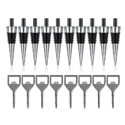 Giwnhvx 10 Stück Weinstopfen aus Metall und 8 Stück leere Legierung Flaschenöffner Chrom Flaschenöffner Einsätze Set Einfache Installation Einfach zu bedienen Giwnhvx 10 Stück Weinstopfen aus Metall und 8 Stück leere Legierung Flaschenöffner Chrom Flaschenöffner Einsätze Set Einfache Installation Einfach zu bedienen von Giwnhvx
