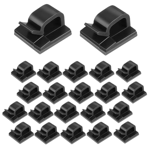 Giwnhvx 100 Stück Außenlicht-Clips für Lichterketten, selbstklebende Mini-Kabelhaken, Drahtklammern, Haken, Kordel-Organizer, Halter, schwarz, einfach zu bedienen von Giwnhvx