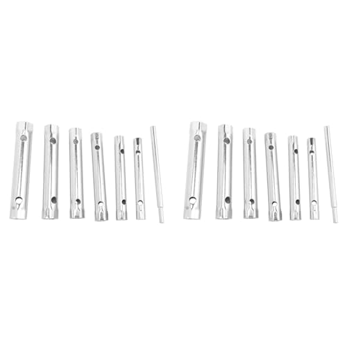 Giwnhvx 12 Stück 8-19 mm metrisches Rohrschlüssel-Set Rohr Spark-Plug Spanner aus Stahl mit Doppelenden für Automotive Plumb Repair Giwnhvx 12 Stück 8-19 mm metrisches Rohrschlüssel-Set Rohr Spark-Plug Spanner aus Stahl mit Doppelenden für Automotive Plumb Repair von Giwnhvx