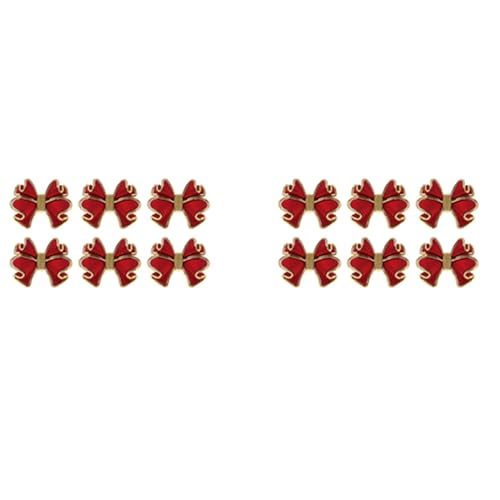 Giwnhvx 12 Stück Serviettenringe mit Rot, Serviettenhalter mit Knoten Un, Schnallen für Servietten aus Metall, handgefertigt, elegante Tischdekoration von Giwnhvx