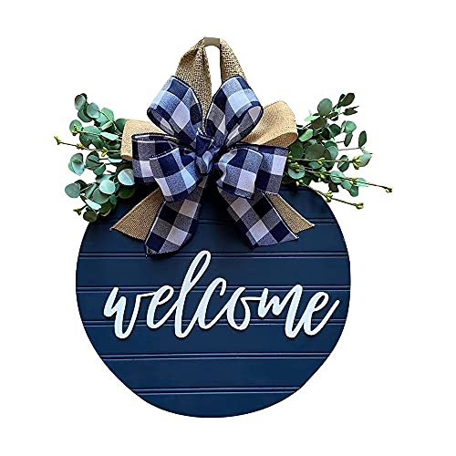 Giwnhvx 12- Willkommen Kranz für Haus TüR, Rundes HäNgend Schild mit Schleife und KüNstlichen GrüNen BläTtern, Bauernhaus Giwnhvx 12- Willkommen Kranz für Haus TüR, Rundes HäNgend Schild mit Schleife und KüNstlichen GrüNen BläTtern, Bauernhaus von Giwnhvx