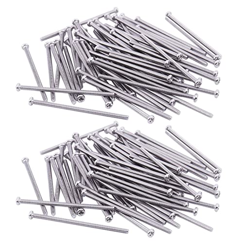 Giwnhvx 120 x silberfarbene M2 x 40 mm, 304 Edelstahl, runde Schrauben von Giwnhvx