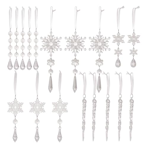 Giwnhvx 18 STK. Weihnachtsbaum Kristallornamente Acrylschneeflocken Weihnachtsbaumschmuck Hängende Ornamente Giwnhvx 18 STK. Weihnachtsbaum Kristallornamente Acrylschneeflocken Weihnachtsbaumschmuck Hängende Ornamente von Giwnhvx