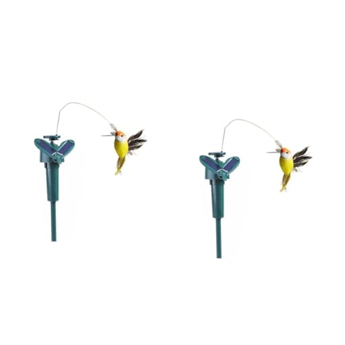 Giwnhvx 2 STÜCKE Gartendekoration Solar Simulation Auto Flying Bird Garten Lustige Solar Flying Bird von Giwnhvx