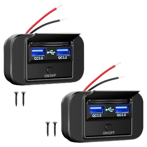 Giwnhvx 2 Stück 12 V RV USB Steckdose 36 W Dual QC3.0 USB Autoladegerät Steckdose Steckdose mit Kappe Giwnhvx 2 Stück 12 V RV USB Steckdose 36 W Dual QC3.0 USB Autoladegerät Steckdose Steckdose mit Kappe von Giwnhvx