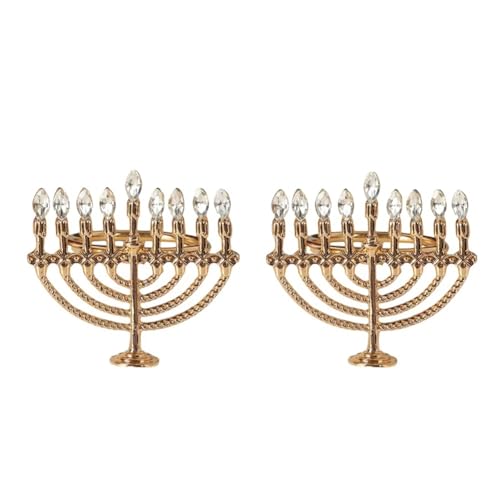 Giwnhvx 2 Stück Chanukkah Goldene Serviette Schnalle Kerze in Form eines jüdischen Festes DIY Serviette Hochzeit Baby Shower Dekoration von Giwnhvx