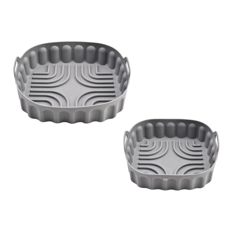 Giwnhvx 2 Stück Wiederverwendbare Luftfritteuse Silikonform Quadratische Luftfritteuse Silikonform Mikrowellenpolster Backmatte Tablett,D Giwnhvx 2 Stück Wiederverwendbare Luftfritteuse Silikonform Quadratische Luftfritteuse Silikonform Mikrowellenpolster Backmatte Tablett,D von Giwnhvx