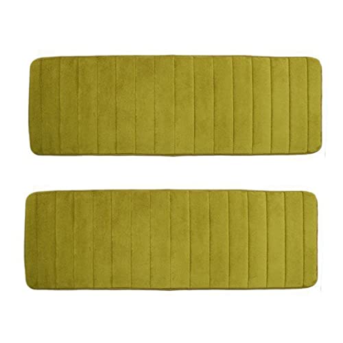 Giwnhvx 2 x 120 x 40 cm saugfähiger, rutschfester Memory-Schaum, für Küche, Schlafzimmer, Tür, Teppich, Olivgrün von Giwnhvx