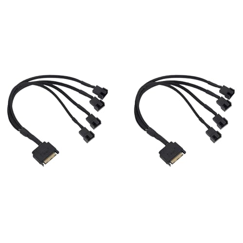 Giwnhvx 2 x 15 Pin A 4 x 3 Pin / 4 Pin PMW 12 V PC Netzteil Lüfter A 15 Pin von Giwnhvx