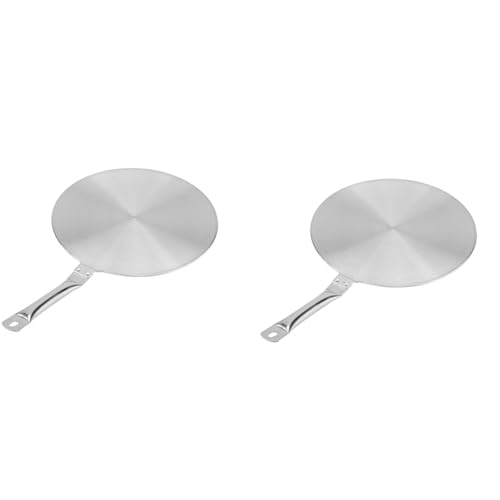 Giwnhvx 2 x Koch-Wärmeverteiler-Platte, Elektroherd, Induktionsherd, Konverterplatte, Kochgeschirr, Ofen-Pfannenkonverter, Adapter, 20 cm von Giwnhvx