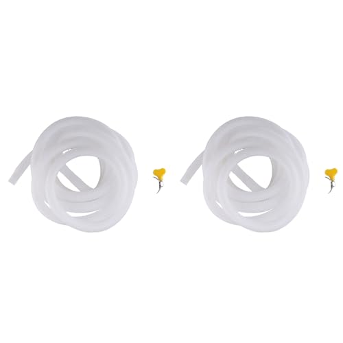 Giwnhvx 2 x Luftentfeuchter-Ablaufschlauch, 3,5 m, flexibler Ablaufschlauch mit schneidbarem Gummi-Adapter und Verbindungsklemme, Schlauchersatz von Giwnhvx