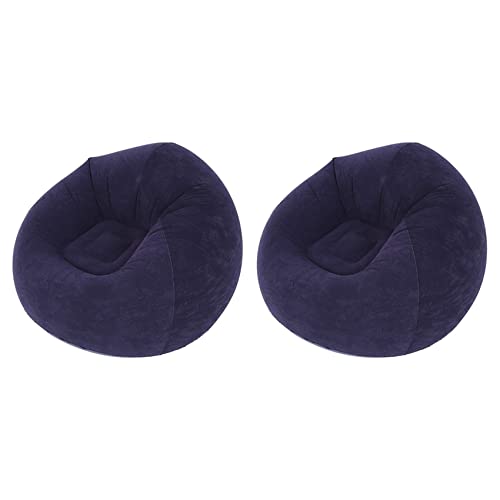Giwnhvx 2 x große aufblasbare Sofasessel, Beflockung, PVC, Garten-Lounge, Sitzsack, Outdoor-Möbel, Camping, Rucksackreisen von Giwnhvx