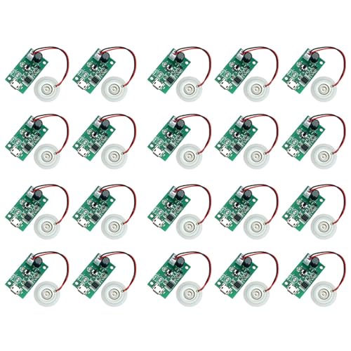 Giwnhvx 20 Stück 20 mm Ultraschall-Nebelhersteller Zerstäuber Wandler Zerstäuber Filmplatte Zubehör Luftbefeuchter Gummidichtung von Giwnhvx