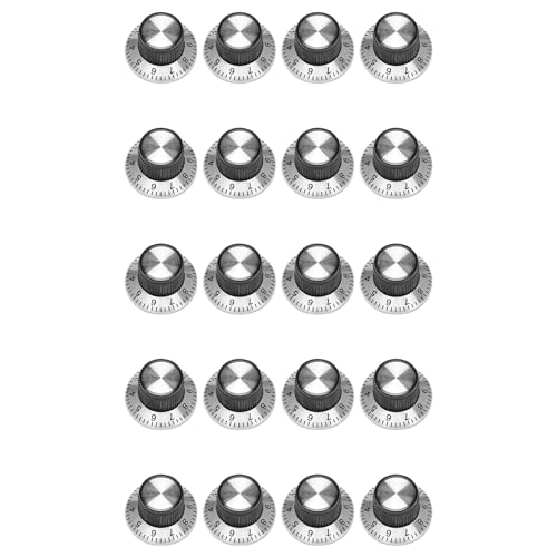 Giwnhvx 20 x Potentiometer-Topf-Metallknauf mit 0-9 Drehteller für 6 mm Schaftknauf Giwnhvx 20 x Potentiometer-Topf-Metallknauf mit 0-9 Drehteller für 6 mm Schaftknauf von Giwnhvx