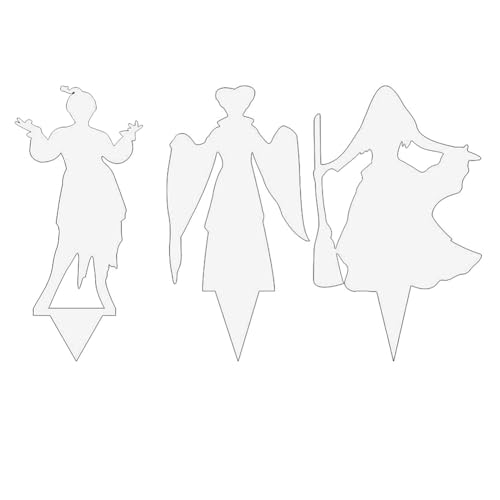 Giwnhvx 3-Teiliges Set mit Eisenpfählen und Hexenmotiv für Den Garten, Halloween-Dekoration für Den Außenbereich, Gruseliges Schild für das Haus und Den Vorgarten Giwnhvx 3-Teiliges Set mit Eisenpfählen und Hexenmotiv für Den Garten, Halloween-Dekoration für Den Außenbereich, Gruseliges Schild für das Haus und Den Vorgarten von Giwnhvx