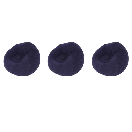 Giwnhvx 3 x große aufblasbare Sofasessel, Beflockung, PVC, Garten-Lounge, Sitzsack, Outdoor-Möbel, Camping, Rucksackreisen von Giwnhvx