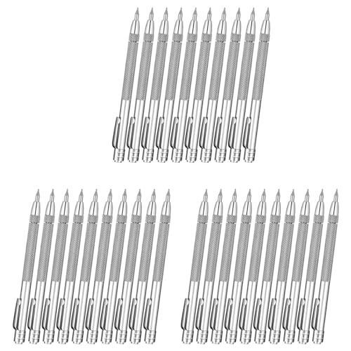 Giwnhvx 30 Stück Wolframkarbid Anreißnadel mit Magnet Aluminium Gravurstift mit Clip für Keramik von Giwnhvx