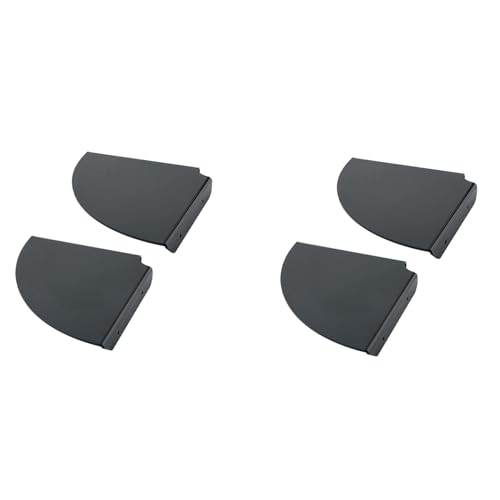 Giwnhvx 4 Stück Acryl-Wandhalterung, schwebende Eckregale, Viertelduschregal, hängende Eckregale, Wanddisplay (schwarz) von Giwnhvx