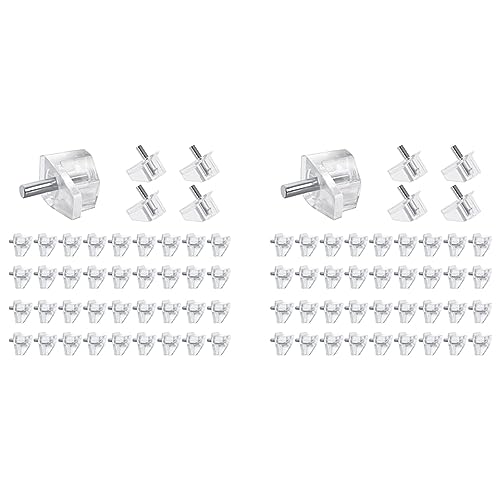 Giwnhvx 40 Stück 3mm Regalstifte Klar Stützklammern Schrank Regal Pegs Clips Regalstütze Halter Heringe für Küchenmöbel von Giwnhvx