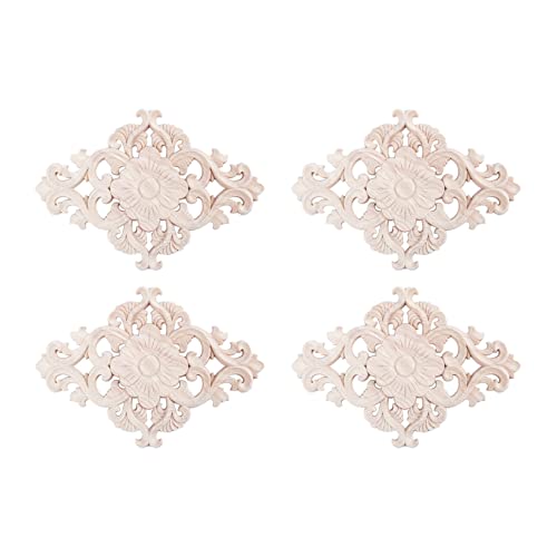 Giwnhvx 4X Viele Geschnitzt Lange Onlay Applique Unbemalte Blumenwände Schränke Tür Typ: 21X15cm Giwnhvx 4X Viele Geschnitzt Lange Onlay Applique Unbemalte Blumenwände Schränke Tür Typ: 21X15cm von Giwnhvx