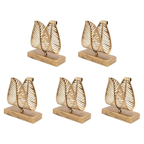 Giwnhvx 5 x Serviettenhalter, modern, mit Blatt-Design, Spender für Papierservietten, Aufbewahrungsbox für Servietten von Giwnhvx