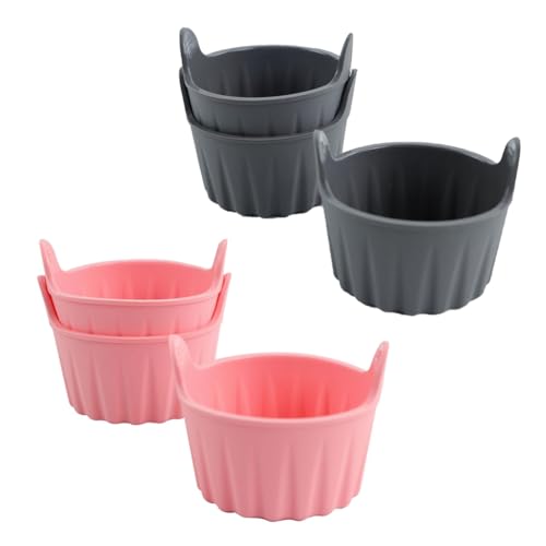 Giwnhvx 6 Stück Silikon Air Fryer Eierform Wiederverwendbare Antihaft Silikon Eier Beißform Muffin Liner Pochierte Eierbecher für Mikrowelle von Giwnhvx