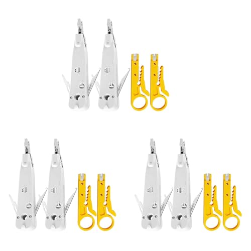 Giwnhvx 6 x Stanzwerkzeug, RJ45, RJ11, Cat5E, Cat6, Netzwerk-Telefonkabel-Steckdose, Schlagklemme, Einsteckwerkzeug Giwnhvx 6 x Stanzwerkzeug, RJ45, RJ11, Cat5E, Cat6, Netzwerk-Telefonkabel-Steckdose, Schlagklemme, Einsteckwerkzeug von Giwnhvx