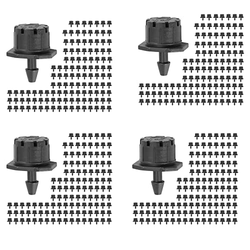 Giwnhvx 600 Stück Verstellbare Bewässerungstropfer Sprinkler 1/4 Emitter Tropfer Mini Tropfbewässerungssprinkler für Rasen von Giwnhvx