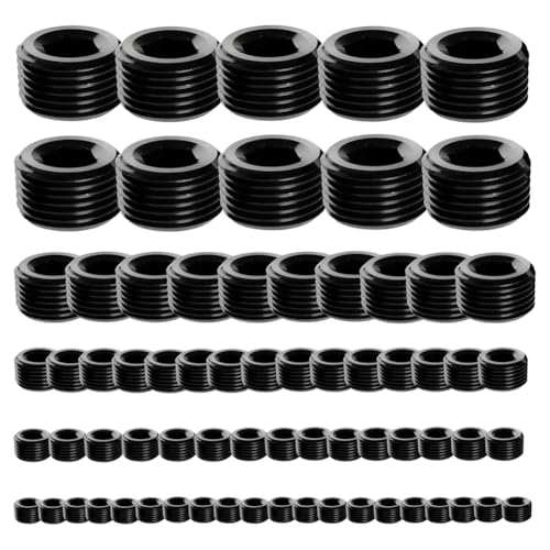 Giwnhvx 70-teiliges Zubehör-Set für Rohrkappen aus schwarzem Kohlenstoffstahl, 5 Größen 1/8 Zoll 1/4 Zoll 3/8 Zoll 1/2 Zoll 3/4 Zoll NPT Giwnhvx 70-teiliges Zubehör-Set für Rohrkappen aus schwarzem Kohlenstoffstahl, 5 Größen 1/8 Zoll 1/4 Zoll 3/8 Zoll 1/2 Zoll 3/4 Zoll NPT von Giwnhvx