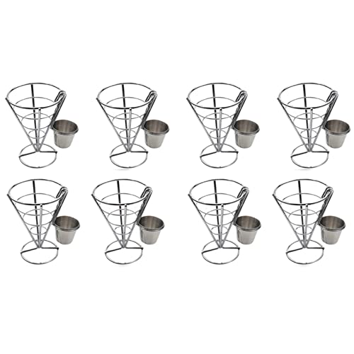 Giwnhvx 8 Stück Pommes Frites Ständer Kegelkorb Frittierhalter mit Dip Dishe Kegel Snack Gebraten Huhn Display Rack Lebensmittel Regale Schüssel Giwnhvx 8 Stück Pommes Frites Ständer Kegelkorb Frittierhalter mit Dip Dishe Kegel Snack Gebraten Huhn Display Rack Lebensmittel Regale Schüssel von Giwnhvx