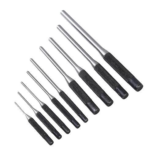 Giwnhvx 9-teiliges Stanzwerkzeug-Set, Demontagewerkzeug, silberfarbenes Metall, geeignet für Juweliere/Ingenieur/Tischler von Giwnhvx