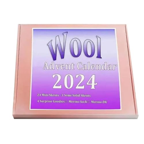 Giwnhvx Advents-Countdown-Strick-Themenkalender 2024 Weihnachts-Countdown-Kalender Strickwolle Familieninteraktion Häkeln von Giwnhvx
