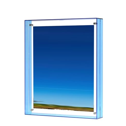 Giwnhvx Bilderrahmen, 21,6 x 27,9 cm, atemberaubender Farb-Acryl-Bilderrahmen, horizontale und vertikale Formate für die Anzeige, blau, einfach zu installieren, einfach zu verwenden Giwnhvx Bilderrahmen, 21,6 x 27,9 cm, atemberaubender Farb-Acryl-Bilderrahmen, horizontale und vertikale Formate für die Anzeige, blau, einfach zu installieren, einfach zu verwenden von Giwnhvx