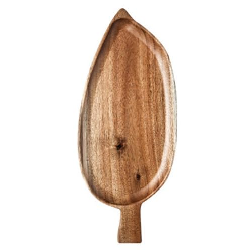 Giwnhvx Blattförmiges Holztablett für Nachmittagstee Westliches Sushi-Tablett Dessert-Fruchttablett Wasserdichtes Holzfuttertablett Klein von Giwnhvx