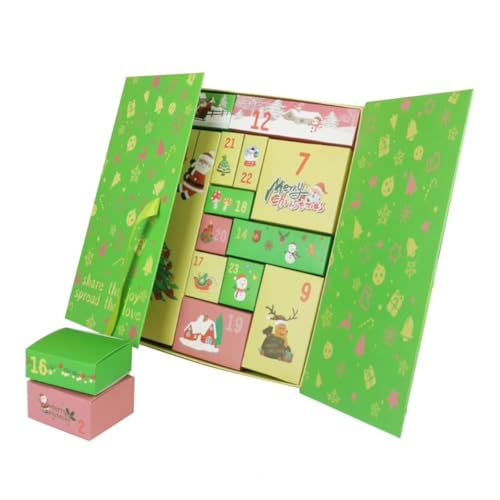 Giwnhvx DIY Adventskalender 2024 DIY Weihnachts-Adventskalender Leeres Box-Set Befüllbare Boxen für 24 Countdown Machen Sie Feiertage von Giwnhvx