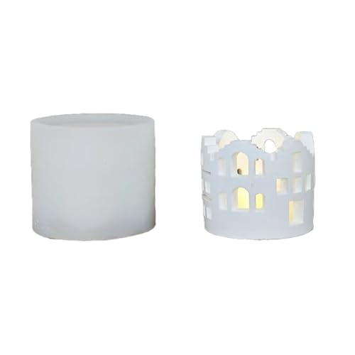 Giwnhvx DIY Hohlhaus Kerzenhalter Silikonform Kerzenhalter Schloss Haus Gips Kerze Lampe Atmosphäre Dekoration Form B Giwnhvx DIY Hohlhaus Kerzenhalter Silikonform Kerzenhalter Schloss Haus Gips Kerze Lampe Atmosphäre Dekoration Form B von Giwnhvx