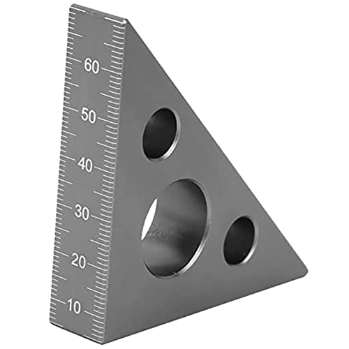Giwnhvx Dreieckiges Lineal aus Aluminiumlegierung, 45/90 Grad, Holzbearbeitung, quadratisches Lineal, Multifunktionswerkzeug Giwnhvx Dreieckiges Lineal aus Aluminiumlegierung, 45/90 Grad, Holzbearbeitung, quadratisches Lineal, Multifunktionswerkzeug von Giwnhvx