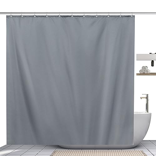 Giwnhvx Duschvorhang 180x180 Textil Badvorhang aus Polyester Stoff Schimmel Wasserabweisend Waschbar Grau mit 13 Duschvorhangringen Giwnhvx Duschvorhang 180x180 Textil Badvorhang aus Polyester Stoff Schimmel Wasserabweisend Waschbar Grau mit 13 Duschvorhangringen von Giwnhvx