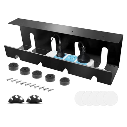 Giwnhvx Erweiterbarer Schreibtisch Kabel Management-Tablett Halterung für Schreibtischsteckdose Regal Organizer für Kabel Einfache Installation Einfach zu bedienen von Giwnhvx