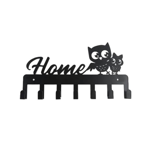 Giwnhvx Eule Schlüsselhalter Wand Kein Nagel Haken Home Ornament Eule Schlüsselhalter für Wand 1 Stück A von Giwnhvx