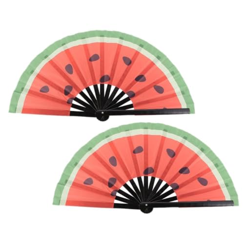 Giwnhvx Faltbarer Handfächer, Wassermelonen-Fächer, manueller Handfächer, China, Japan, tragbarer Ventilator, Festival, Fanzubehör von Giwnhvx